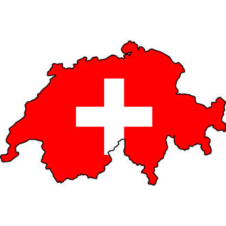 Karte Flagge Schweiz